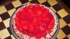 Torta maravilhosa de morango