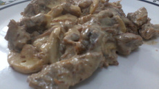 Estrogonofe de lombo agulha