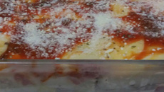 Lanchão cremoso de queijo e presunto