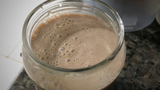 Vitamina de banana com chocolate