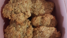 Biscoito de banana, aveia e coco