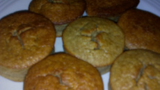 Bolo de aveia com banana e maçã