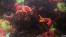 Bombom de cereal colorido