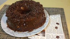 Bolo de chocolate meio amargo do Vitor