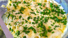 Batata com creme de leite ao forno