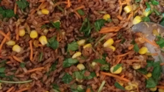 Arroz com rúcula prático