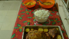 Lombo assado descansado na laranja