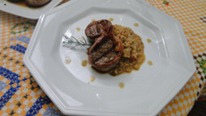 Filé mignon com risoto