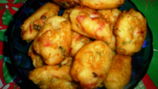 Bolinho de batata doce frito