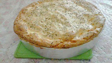 Torta de frango com requeijão