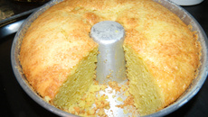 Bolo de laranja no liquidificador