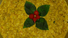 Risoto de carne moída e provolone