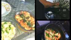 Risoto de pescada ao alho poró