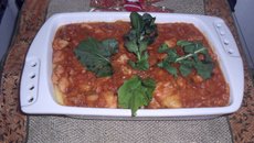 Frango com polenta mole