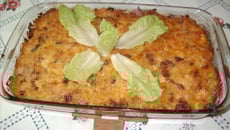 Arroz de forno à carbonara da Marta