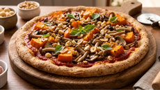 Pizza vegetariana sem glúten nem lactose