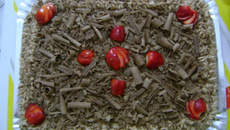 Bolo de chocolate com morango