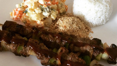 Espetinho de Alcatra na frigideira