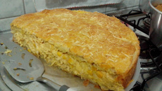 Torta de frango cremosa