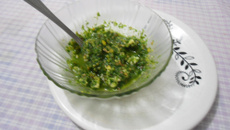 Pesto verde com pistache para massas