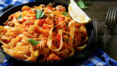 Macarrão com frutos do mar