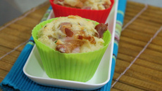 Muffin de queijo e bacon