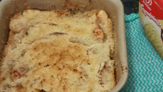 Torta de maçã com sorvete de creme