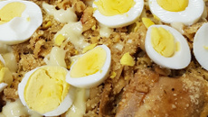 Macarrão com frango na pressão