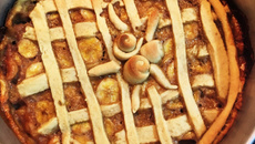 Torta de banana com massa podre