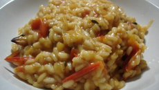 Risoto de calabresa e mussarela de búfala
