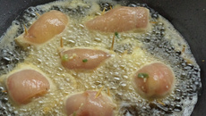 Filé de frango frito rápio