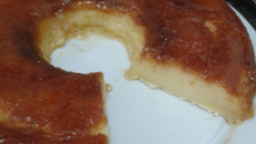 Pudim de pão no microondas