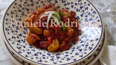 Nhoque de abóbora com molho de carne seca