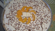 Torta de creme com chocolate