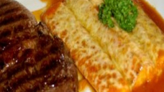 Pupunha São Cassiano à parmegiana e bife de chorizo