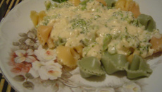 Tortelini com brócolis