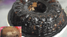 Bolo recheado com mousse de Chocolate Alpino