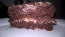 Bolo de chocolate feito com cacau