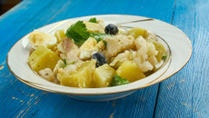 Salada lombo de bacalhau.