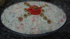 Salada de maionese com peito de frango