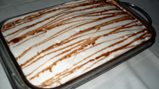 Pavê de chocolate com ameixas