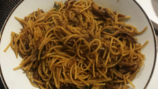 Macarrão com shimeji