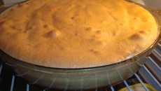 Pudim de creme e suspiro