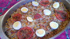 Arroz de forno prático da Bruninha