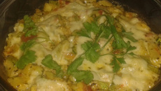 Abobrinha com queijo