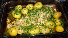 Assado de pescada cambucu