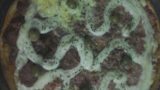 Massa de pizza de pizzaria