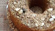 Bolo de fubá com aveia integral