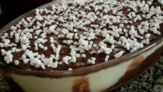 Creme de cupuaçu com tapioca e brigadeiro