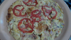 Omelete de queijo e presunto